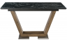 Woodville Стол на тумбе "Иматра" черный мрамор | Ширина - 80; Высота - 76; Длина в разложенном виде - 180; Длина - 140 см