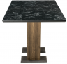 Woodville Стол на тумбе "Иматра" черный мрамор | Ширина - 80; Высота - 76; Длина в разложенном виде - 180; Длина - 140 см