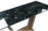 Woodville Стол на тумбе "Иматра" черный мрамор | Ширина - 80; Высота - 76; Длина в разложенном виде - 180; Длина - 140 см