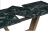Woodville Стол на тумбе "Иматра" черный мрамор | Ширина - 80; Высота - 76; Длина в разложенном виде - 180; Длина - 140 см