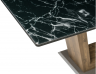 Woodville Стол на тумбе "Иматра" черный мрамор | Ширина - 80; Высота - 76; Длина в разложенном виде - 180; Длина - 140 см