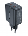 Acefast сетевой адаптер A49 PD35W GaN (C+C), цвет: черный 