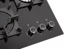 Газовая варочная поверхность Gefest ПВГ 2100-01 К33 / конфорок - 3 шт, решетки - чугун, панель - закаленное стекло, электроподжиг, газ-контроль, черный / Global