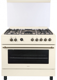 Комбинированная плита NordFrost GE 9062 YR | духовка - электрическая | варка - газовая | конфорок: 5 | конвекция - есть | цвет - бежевый