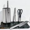 Набор стальных ножей (3 ножа + ножницы + подставка)  Xiaomi (Mi) HuoHou Stainless Steel Kitchen Knife Set (HU0095), серебристый