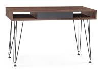 Woodville письменный стол "Хиргра" , 120см*60см*77см , дуб табачный / графит / черный , страна производства - Россия / 553803