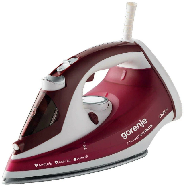 Утюг Gorenje SIH2200RBC / мощность - 2200 Вт, подошва - керамика, паровой удар - 90 г/мин / Global
