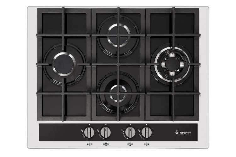 Газовая варочная поверхность Gefest ПВГ 2231-01 Р2 /конфорок - 4 шт, решетки - чугун, панель - закаленное стекло, электроподжиг, газ-контроль, черный / Global