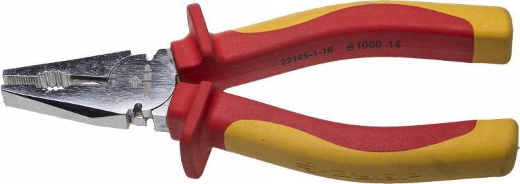 Зубр 22145-1-16 Плоскогубцы "ПРОФИЭЛЕКТРИК", диэлектрические комбинированные, 160мм