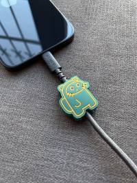 Протектор для защиты от износа, заломов, трещин и разрыва кабеля мобильного телефона, usb (Among Us Cat)