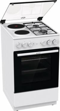 Комбинированная плита Gorenje GK5A11WG / конфорок газовых - 2 шт, электрических - 2 шт, духовка - 68 л, электроподжиг, газконтроль Global