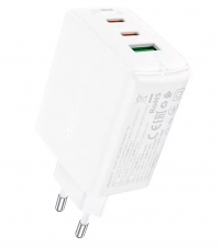 Acefast сетевое зарядное устройство A41 PD65W GaN (2C+A), цвет: белый