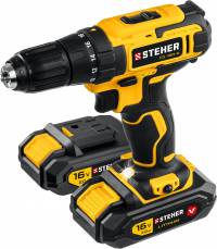 Steher Дрель-шуруповерт CD-160-2 16В, 2 АКБ (2Ач), в кейсе