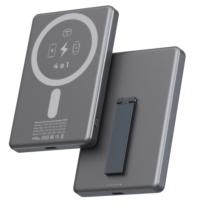 Breaking Магнитный внешний аккумулятор с MagSafe  P218 4 в 1, USB-C, 5 000 mAh, 3.0A, 20W, PD, QC 3.0 (Графит)