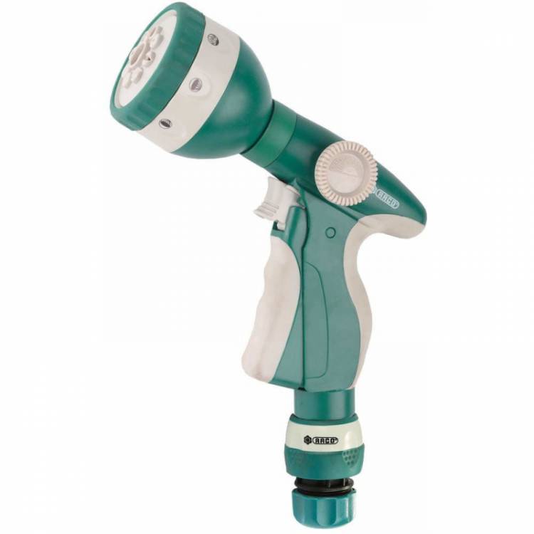 Raco 437C 8 режимов, Пистолет поливочный пластиковый с TPR, с соединителем 1/2" 4255-55/437C