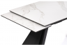 Woodville Керамический стол "Ливи" белый мрамор / черный | Ширина - 80; Высота - 78; Длина в разложенном виде - 200; Длина - 140 см