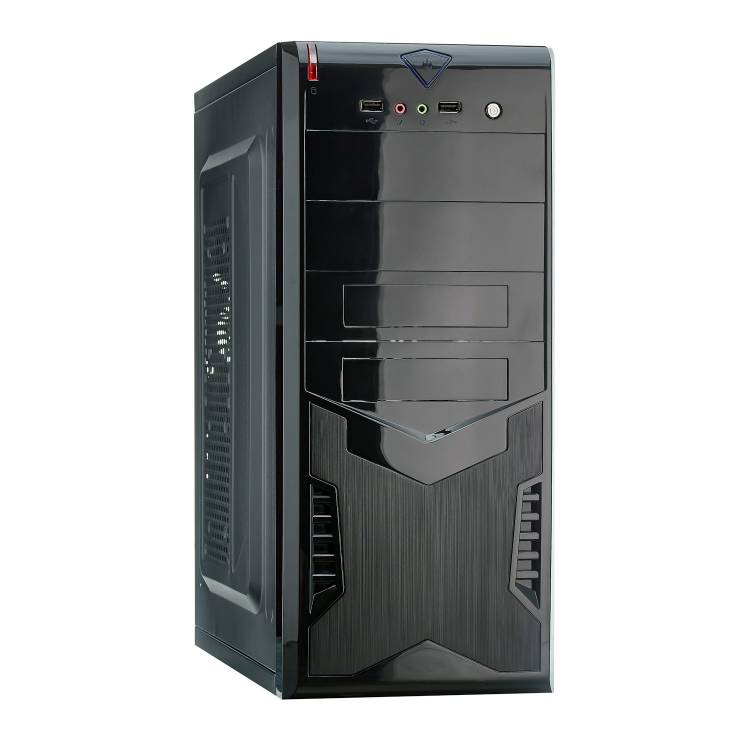 Корпус Miditower Exegate CP-604 Black, ATX, <CP500W, 80mm>, 2*USB, Audio <EX280389RUS>