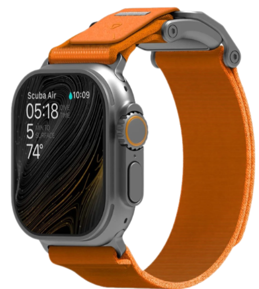 Aulumu A11 Ремешок для Apple Watch | Совместим с Apple Watch 49мм | 45мм | 44мм | 42мм, оранжевый