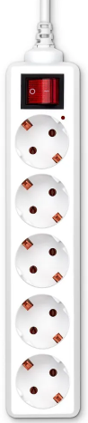 Сетевой удлинитель Buro BU-PS5.1 W |1.5м 5 розеток  белый
