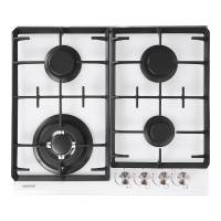 Варочная поверхность NORDFROST HM 6042 W /  конфорок - 4 шт, решетки - чугун, панель - закаленное стекло, электроподжиг.