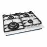 Варочная поверхность NORDFROST HM 6042 W /  конфорок - 4 шт, решетки - чугун, панель - закаленное стекло, электроподжиг.