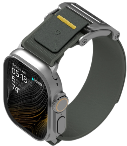 Aulumu A11 Ремешок для Apple Watch | Совместим с Apple Watch 49мм | 45мм | 44мм | 42мм, зеленый