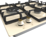 Газовая варочная поверхность Gorenje GW6D42CLI / конфорок - 4 шт / решетки - чугун / панель - эмалированная сталь / электроподжиг / газ-контроль, бежевый / 13 см х 60 см х 52 см