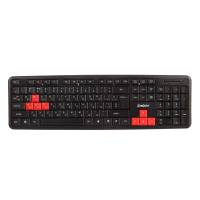 Клавиатура Exegate LY-403, <USB, черная, 105кл, Enter большой, 8 красных клавиш> Color box 264080