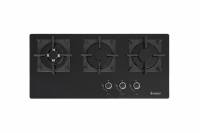 Газовая варочная поверхность Gefest ПВГ 2150-01 К33 , конфорок - 3 шт, решетки - чугун, панель - закаленное стекло, электроподжиг, газ-контроль, черный / Global