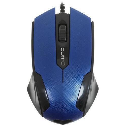 Мышь Qumo Office M14 проводная, оптическая, голубая