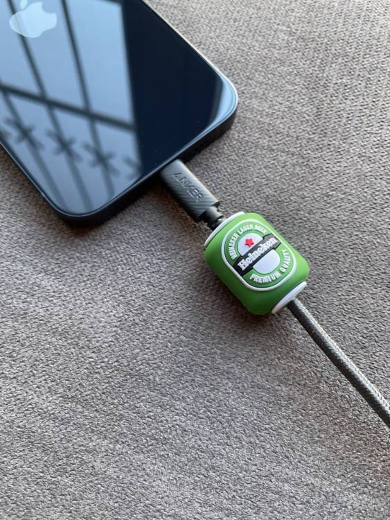 Протектор для защиты от износа, заломов, трещин и разрыва кабеля мобильного телефона, usb (Heineken)