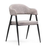 Woodville Стул на металлокаркасе Twin gray / black / до 100 кг