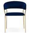 Woodville Стул на металлокаркасе "Kamelia 1" темный синий / золотой | Ширина - 60; Глубина - 52; Высота - 79 см