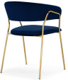 Woodville Стул на металлокаркасе "Kamelia 1" темный синий / золотой | Ширина - 60; Глубина - 52; Высота - 79 см