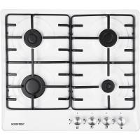 Варочная поверхность NORDFROST HS 6040 W  / конфорок - 4 шт, решетки - эмалированный металл, электроподжиг.