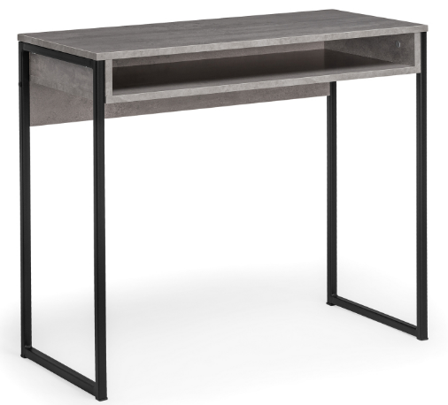 Woodville Письменный стол "Лео Лофт"  , бетон / матовый черный, 39см*75см*85см , страна производитель - Россия / 489678