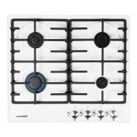 Варочная поверхность NORDFROST HS 6041 W  / конфорок - 4 шт, решетки - чугун, электроподжиг.
