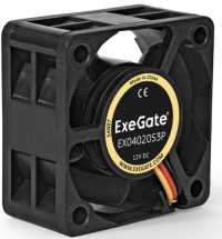 Вентилятор ExeGate Mirage-S 40x40x20 подшипник скольжения, 5500 RPM, 23dB, 3pin