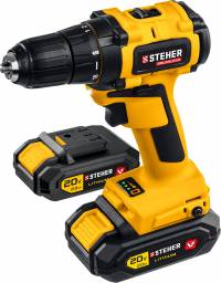 Steher CDB-200-2 20В Бесщёточная дрель-шуруповерт, 2 АКБ (2Ач), в кейсе