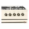 Газовая плита NORDFROST GG 9064 YR / конфорок - 5 шт, духовка - 110 л, электророзжиг, газ-контроль, гриль, 90 см x 88.5 см x 60 см