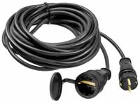 Зубр 55017-10 Удлинитель-шнур "КГ 325-Ш", 10 м, 4000 Вт, 1 гнездо, IP44, КГ 3х2,5 мм2