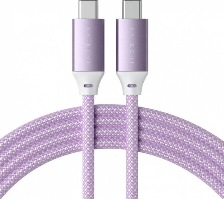 Satechi Кабель Type-C to Type-C 100W Charging Cable. Длина 2 м. Цвет: фиолетовый