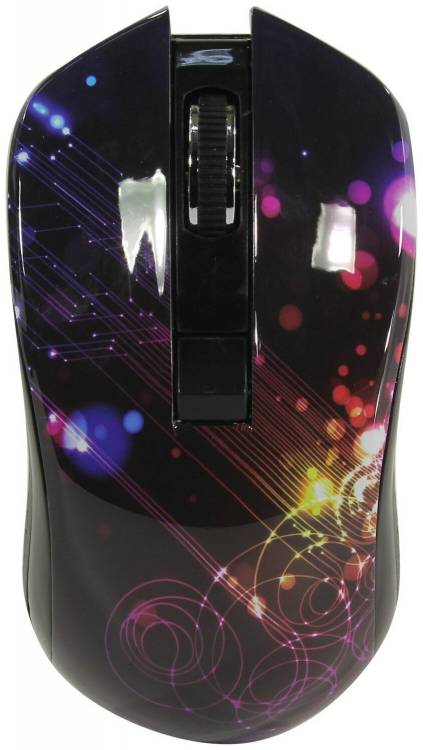 Мышь Qumo Office M25 Fractal, беспроводная, 4 кнопки, офис