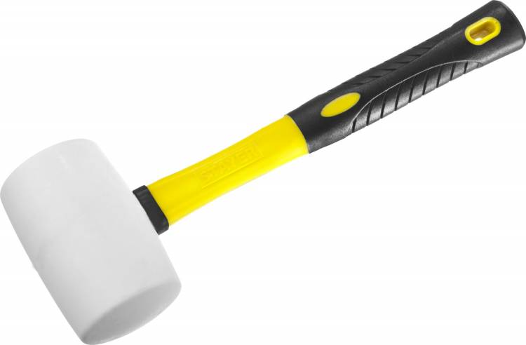 Киянка Stayer 20533-680 "PROFI" резиновая БЕЛАЯ, с фиберглассовой ручкой, 680г