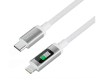 Breaking Кабель K33, USB-C - Lightning, 60W, 3А, LED-дисплей, 1м (Белый)