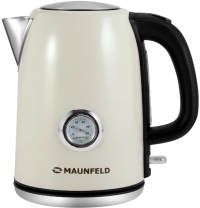 Электрочайник MAUNFELD MFK-624BG / объем - 1.7 л, мощность - 2200 Вт, скрытый нагревательный элемент, фильтр, материал корпуса - металл, нержавеющая сталь / Global