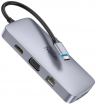 Хаб/ переходник 10в 1 Hoco HB33 / Адаптер/ разветвитель / Поддержка SD / Micro SD Card R/ USB-C с USB2.0 * 2 USB3.0 PD100W USB-C 4K 