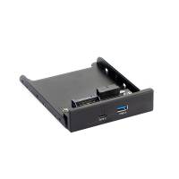 Планка USB на переднюю панель Exegate U3H-617, 3,5", 1*USB3.0+1*TypeC, черная, подсоед-е к мат. плат <EX280447RUS>