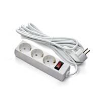 Удлинитель Exegate EC-3-3W (3 розетки, 3м, евровилка, белый) <EX279354RUS>