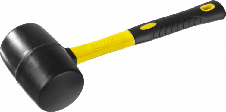 Киянка Stayer 2054-90 "PROFESSIONAL" резиновая ЧЕРНАЯ, с фиберглассовой ручкой, 900г